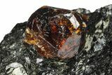 Fluorescent Zircon Crystal in Biotite Schist - Norway #175868-2